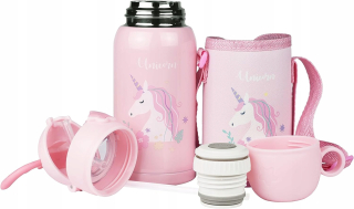 TERMOFĽAŠA JEDNOROŽEC V PÚZRIKU S RÚČKOU 500 ML